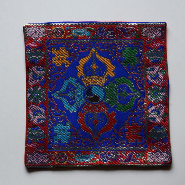 Buddha Stones Prayer Altar Mat Healing Meditation Vajra Auspicious Symbols - Vajra - Blue - image 23