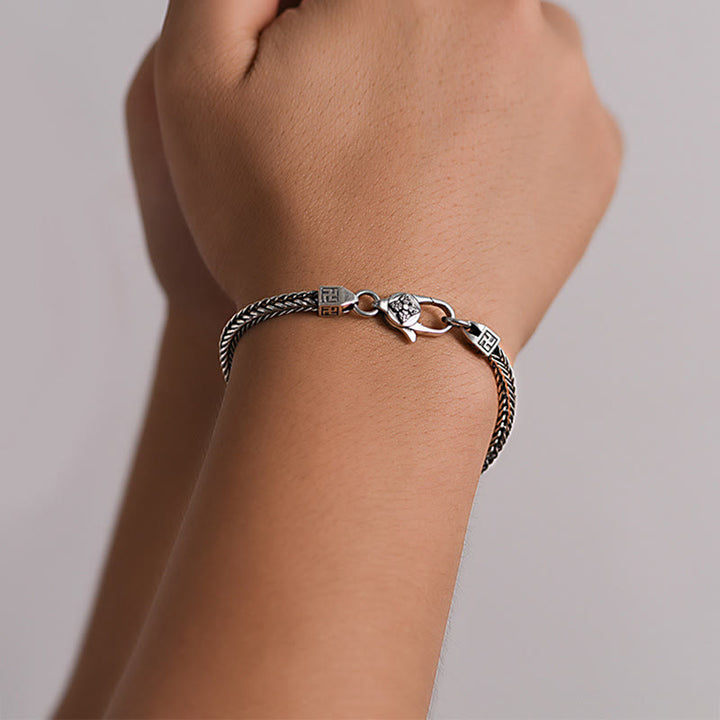 Buddha Stones Tibetan Double Dorje Vajra Swastika Spiritual Power Chain Bracelet - image 4