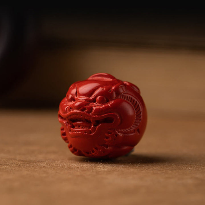 Buddha Stones Tibet Om Mani Padme Hum PiXiu Copper Coin Small Leaf Red Sandalwood Cinnabar Protection Key Chain - image 15