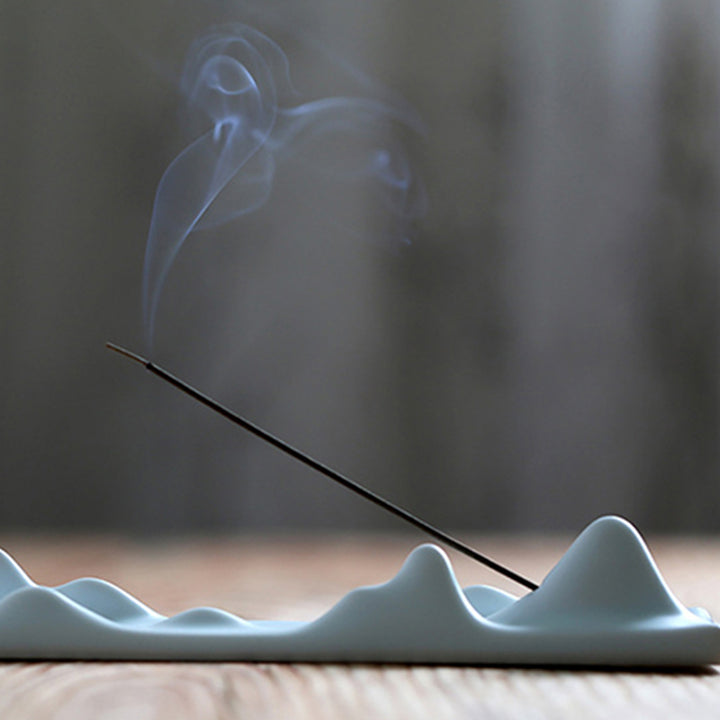 Buddha Stones Mountain Cloud Meditation Balance Incense Holder - image 9