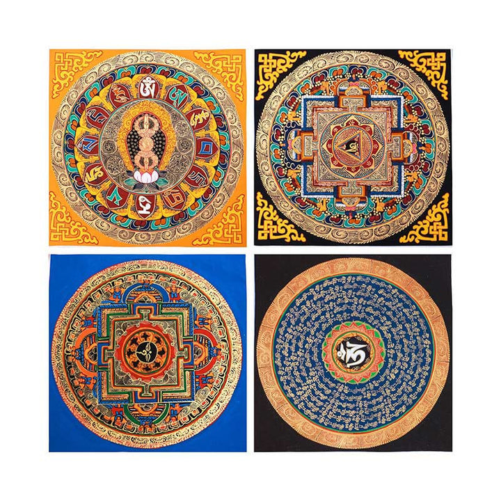 Buddha Stones Tibetan Handmade Thangka Painting Blessing Thangka Blind Box Random Color Pattern - image 18