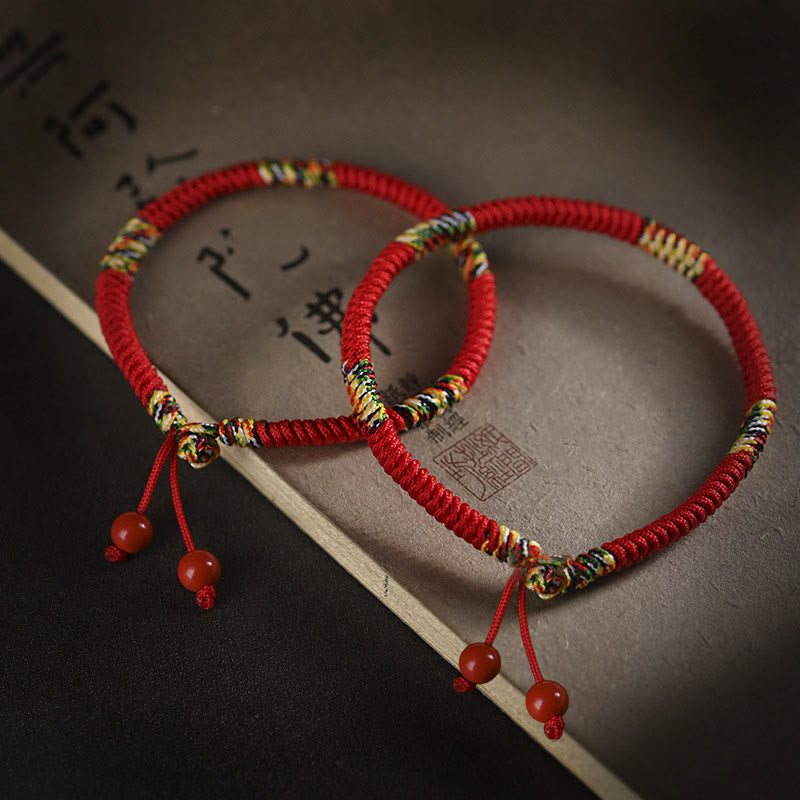 Buddha Stones Five Colors King Kong Knot String Protection Luck Bracelet - image 1