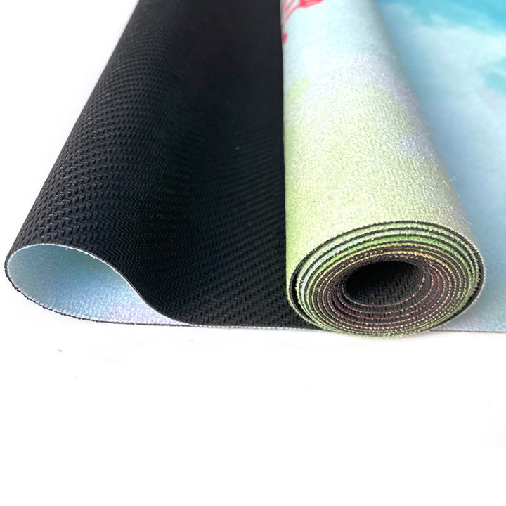 Buddha Stones Tibetan Mandala Elephant Lotus Koi Fish Mindful Natural Rubber Yoga Mat Decoration - image 18