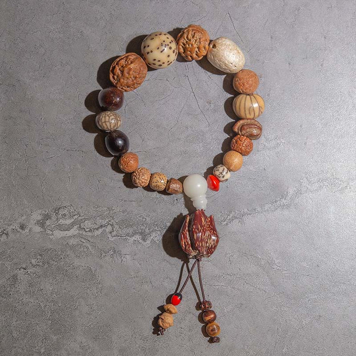 Buddha Stones 108 Mala Beads Bodhi Seed Luck Wealth Bracelet Wrist Mala - image 6