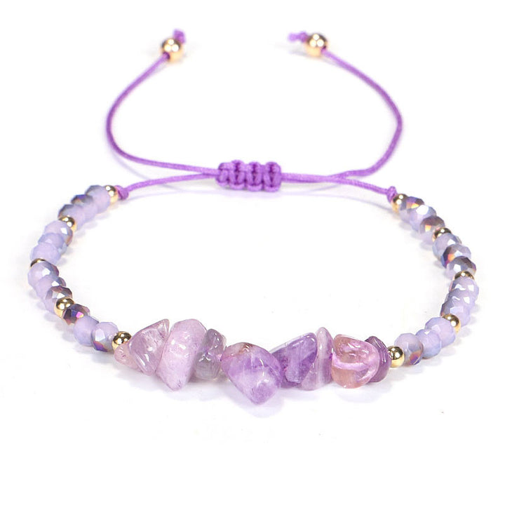 Buddha Stones Amethyst Purify Knit Bracelet - Amethyst - image 0