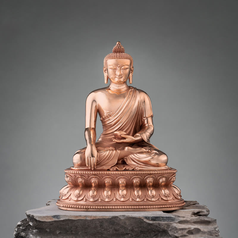 Buddha Stones Gautama Shakyamuni Buddha Figurine Serenity Copper Statue Home Decoration - 30*24*17cm - image 0