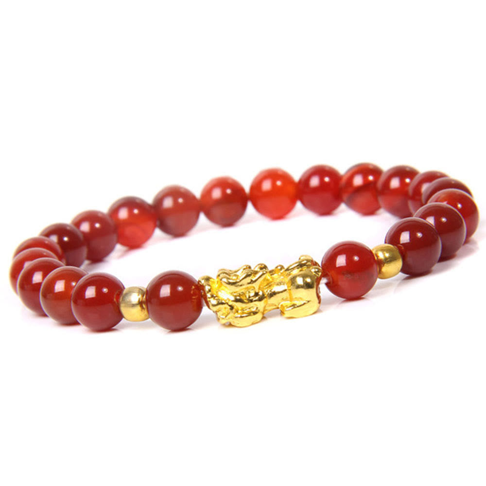 Buddha Stones FengShui Lucky Pixiu Obsidian Wealth Bracelet - 3 - image 2