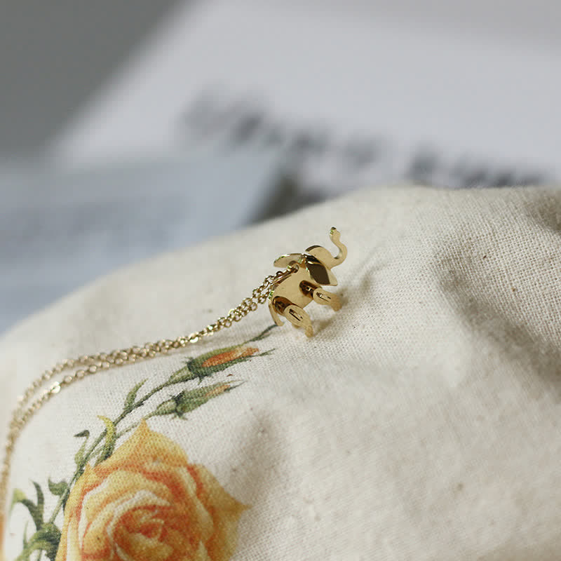 Elephant Titanium Steel Luck Necklace Chain Pendant - image 6