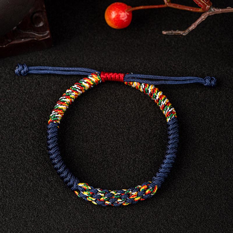 Buddha Stones Tibetan Handmade Colorful King Kong Knot Luck Braid String Bracelet - image 9