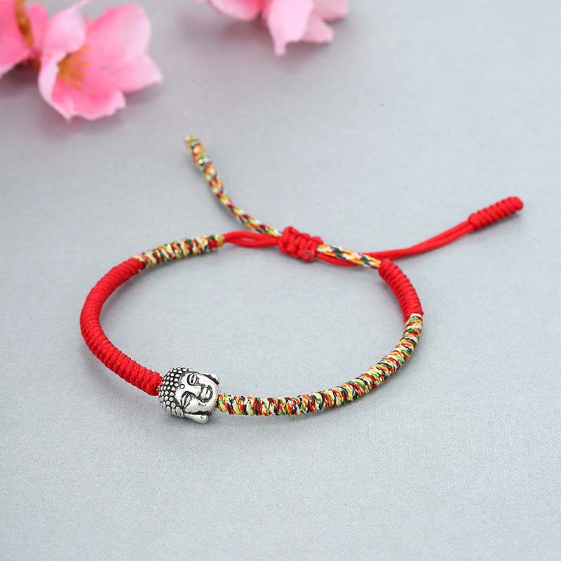 Buddha Stones Handmade Colorful King Kong Knot Buddha Serenity String Bracelet - image 3