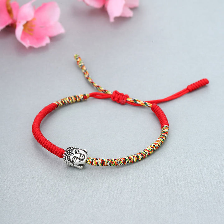 Buddha Stones Handmade Colorful King Kong Knot Buddha Serenity String Bracelet - image 3