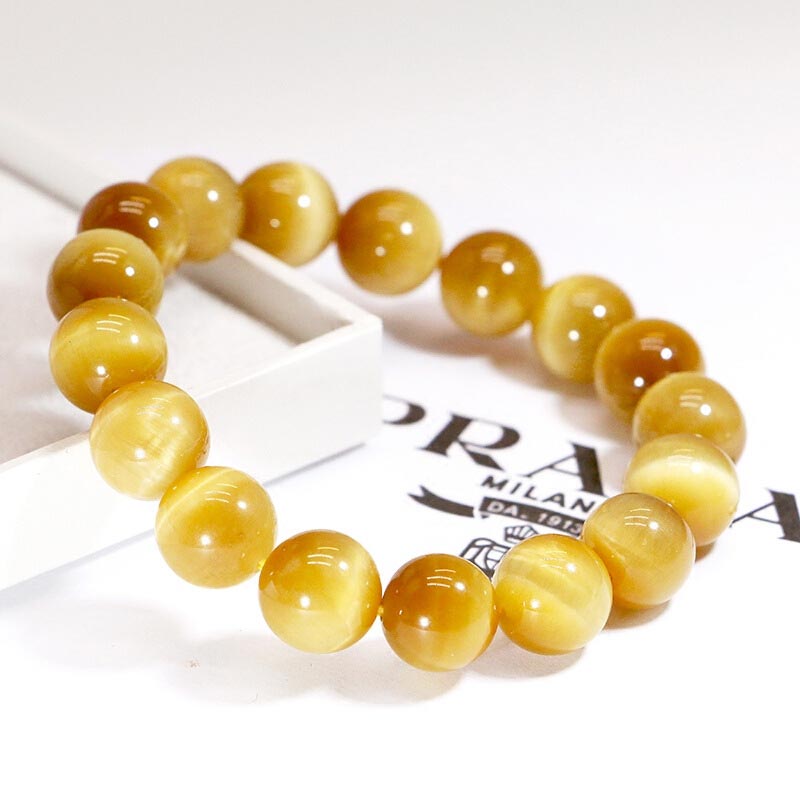 Buddha Stones  Anxiety Stress Healing Crystal Tiger Eye Bead Bracelet - image 3