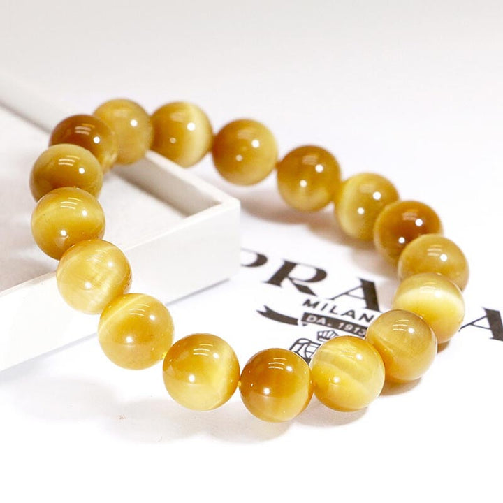 Buddha Stones  Anxiety Stress Healing Crystal Tiger Eye Bead Bracelet - image 3