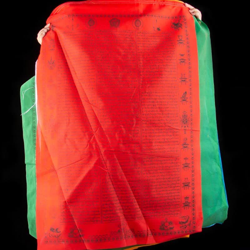 Buddha Stones Tibetan 5 Colors Windhorse Happiness Auspicious Outdoor Prayer Flag - image 14