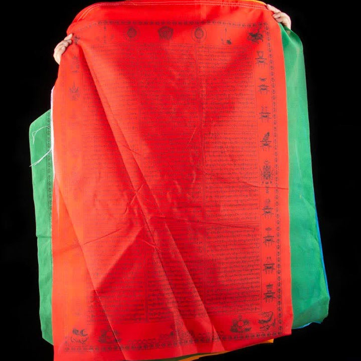 Buddha Stones Tibetan 5 Colors Windhorse Happiness Auspicious Outdoor Prayer Flag - image 14
