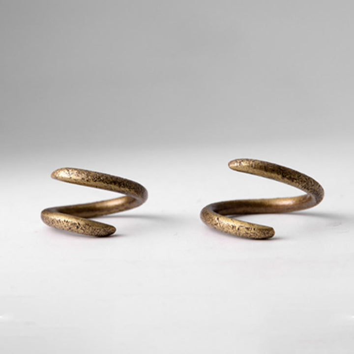 Buddha Stones Simple Design Copper Luck Adjustable Ring - image 5