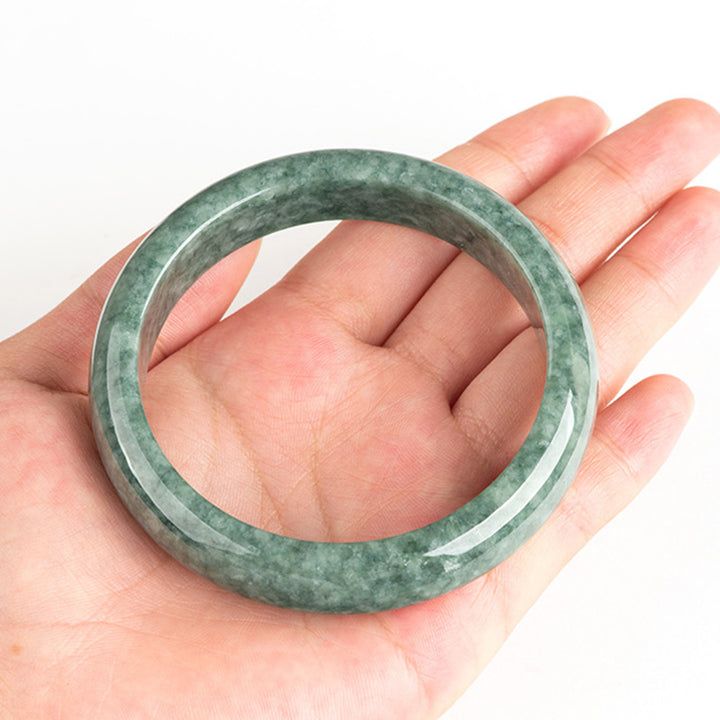 Buddha Stones Natural Jade Luck Wealth Bangle Bracelet - image 5
