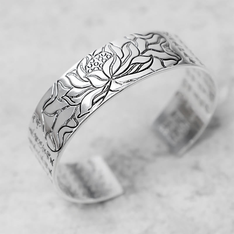 Buddha Stones Tibetan Lotus White Copper Luck Bracelet - image 1