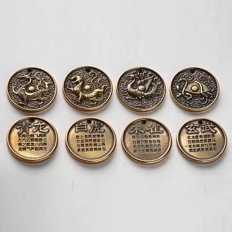 Buddha Stones Four Symbols Azure Dragon White Tiger Vermilion Bird Black Tortoise Key Chain - image 10