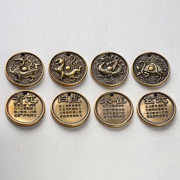 Buddha Stones Four Symbols Azure Dragon White Tiger Vermilion Bird Black Tortoise Key Chain - image 10