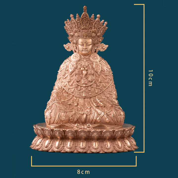 Buddha Stones Shakyamuni Figurine Compassion Handmade Copper Statue Decoration - image 11