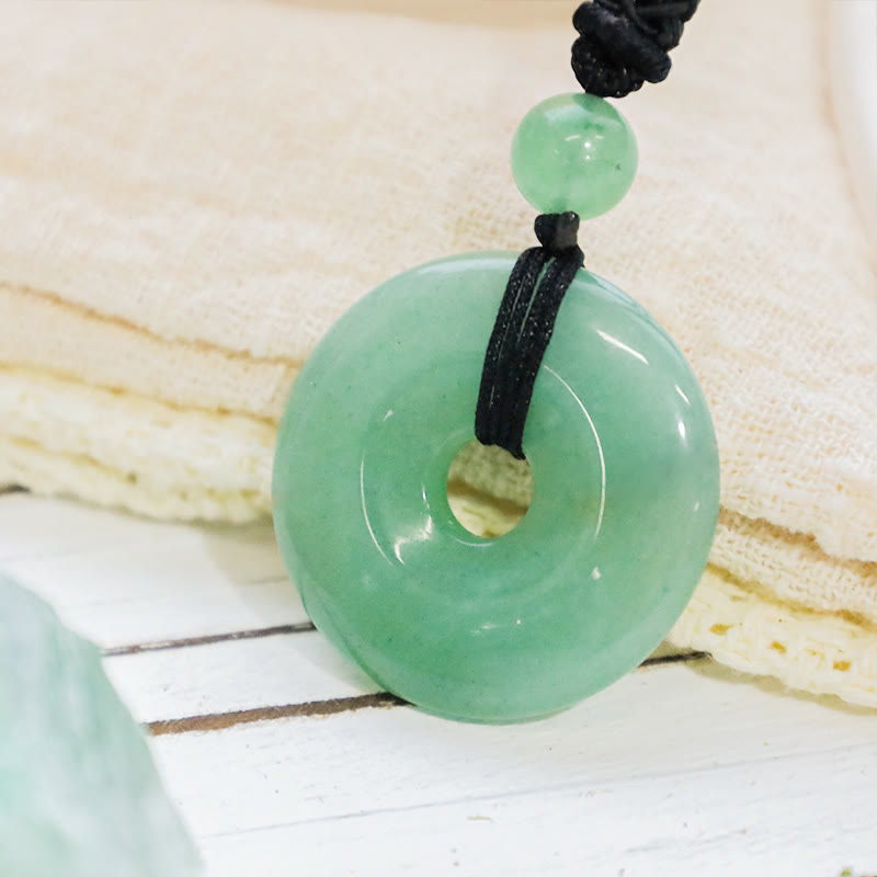 Buddha Stones Lucky Coin Pendant Healing Crystal Gemstone Necklace - image 2