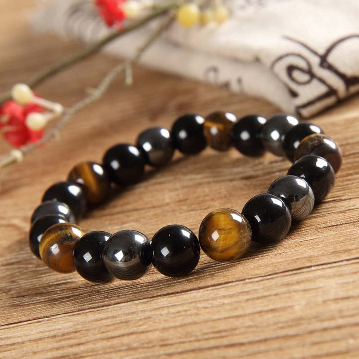 Buddha Stones Tibetan Tiger's Eye Bracelet Necklace Set - image 3