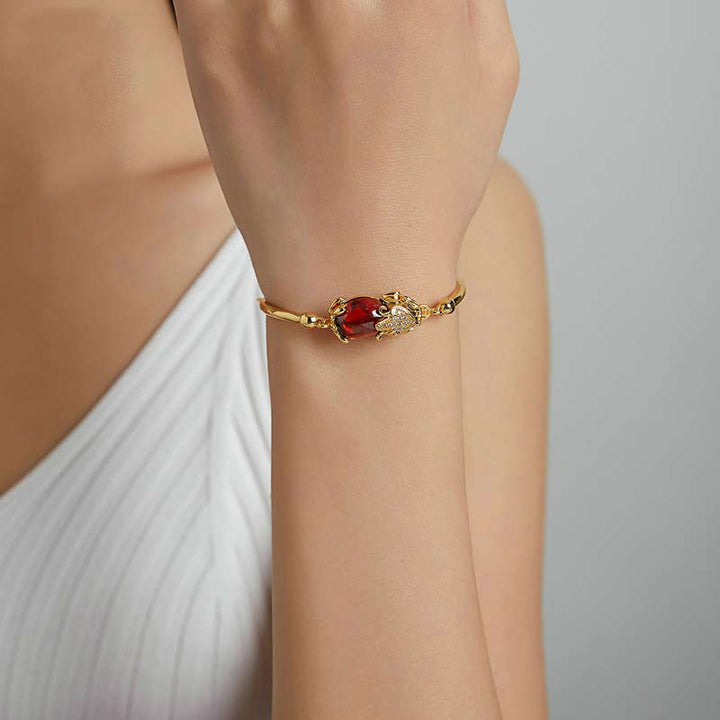 FengShui Golden Red Agate PiXiu Wealth Luck Bracelet - image 5