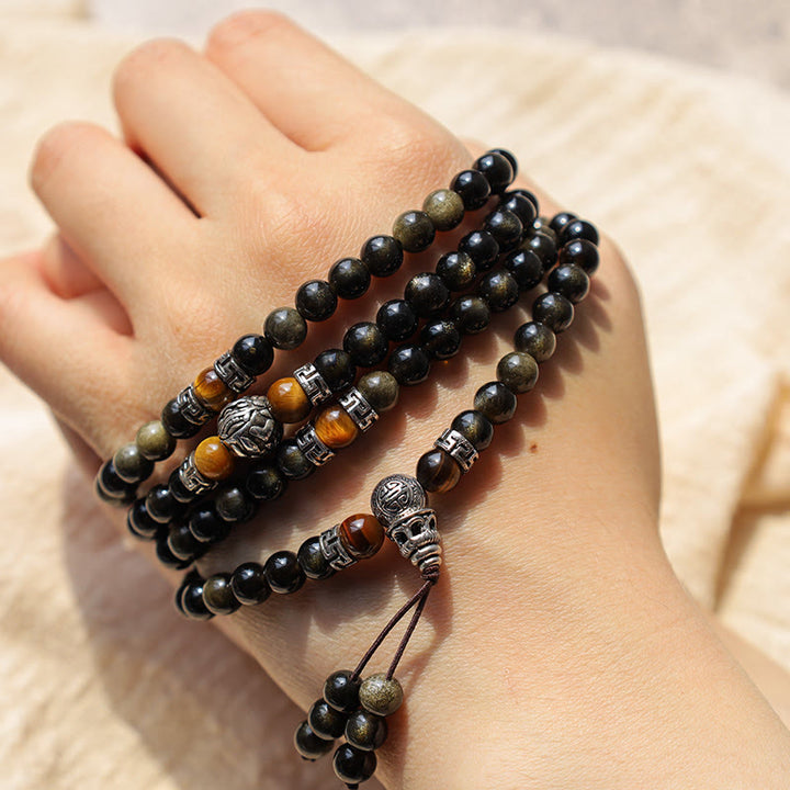 Golden Obsidian Energy Bracelet Necklace - image 7
