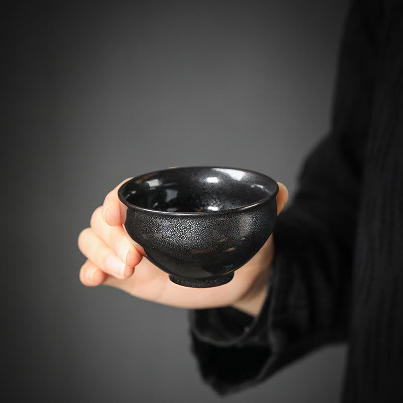 Buddha Stones Gold Leaf Chinese Jianzhan Dragon Phoenix Lotus Avalokitesvara Koi Fish Ceramic Teacup Tenmoku Kung Fu Tea Cup Bowl - image 5