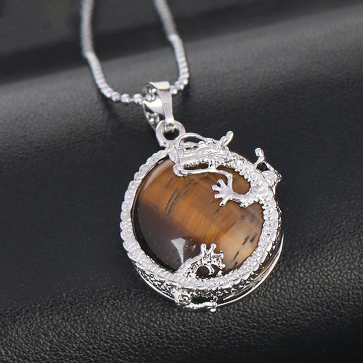 Buddha Stones Chinese Dragon Natural Quartz Crystal Healing Energy Necklace Pendant - image 20
