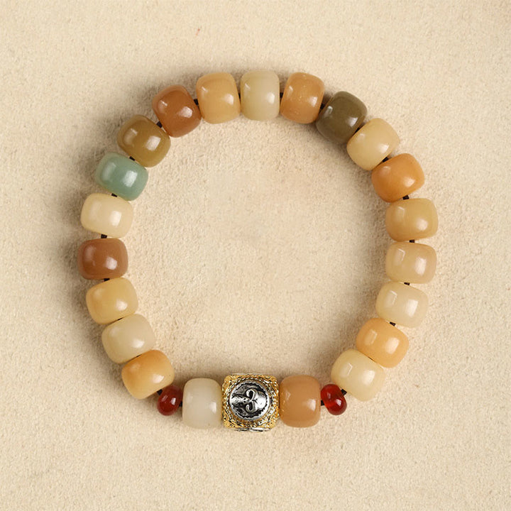 Buddha Stones Natural Bodhi Seed The Lord of the Corpse Forest Om Mani Padme Hum Wisdom Bracelet - Bodhi Seed&The Lord of the Corpse Forest - image 1