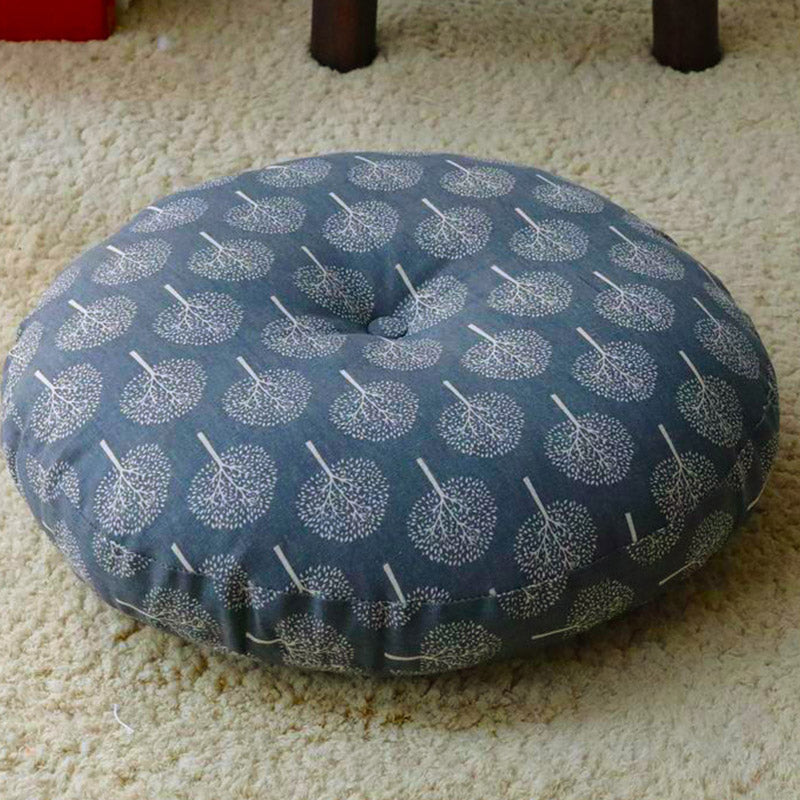 Buddha Stones Lotus Simple Pattern Linen Meditation Seat Cushion Home Living Room Decoration - Detachable - 40cm*10cm - LightSteelBlue - image 24