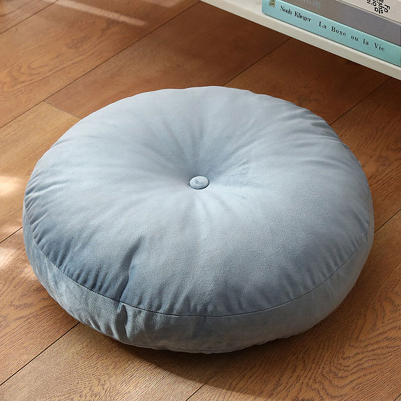 Buddha Stones Lotus Simple Pattern Linen Meditation Seat Cushion Home Living Room Decoration - Detachable - 40cm*10cm - PowderBlue - image 28