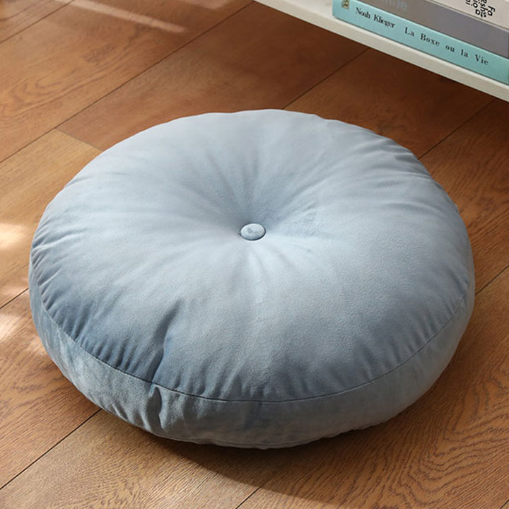 Buddha Stones Lotus Simple Pattern Linen Meditation Seat Cushion Home Living Room Decoration - Detachable - 40cm*10cm - PowderBlue - image 28