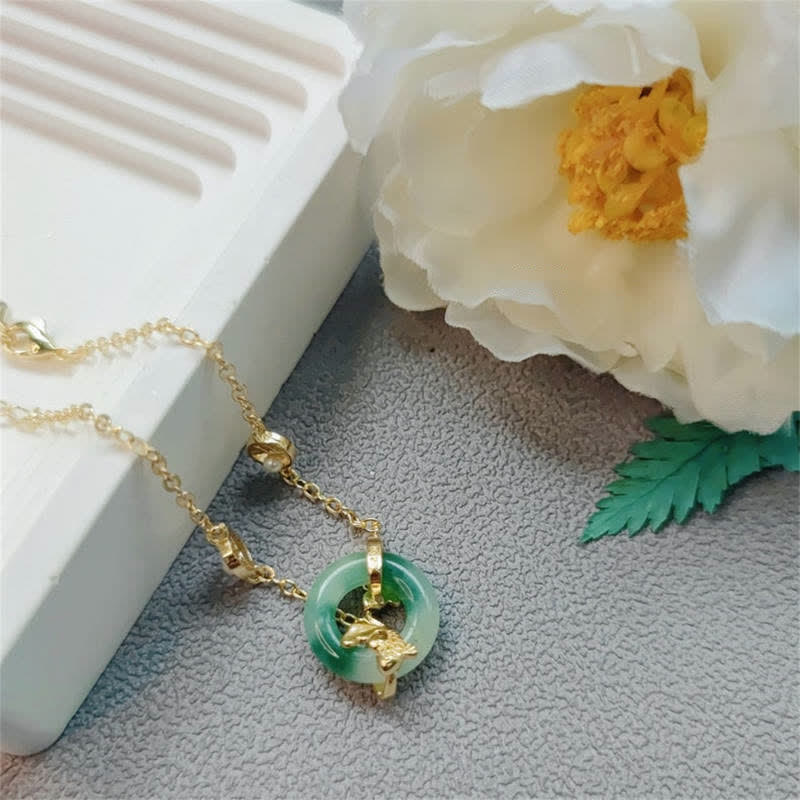 Buddha Stones Cyan Jade Koi Fish Healing Harmony Bracelet - image 5