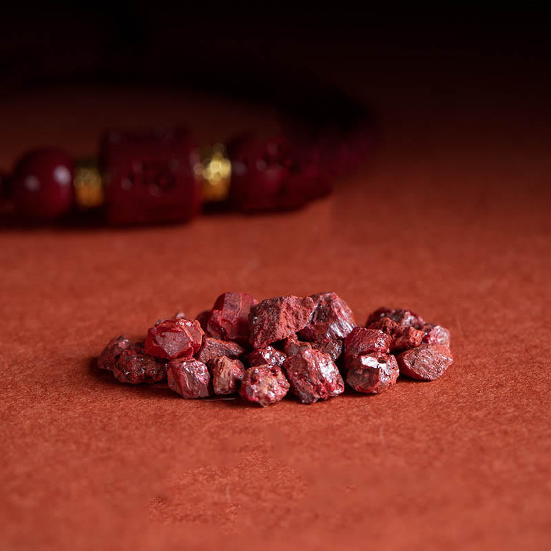 Buddha Stones Tibet Cinnabar Om Mani Padme Hum Engraved Blessing Braided Bracelet - image 7