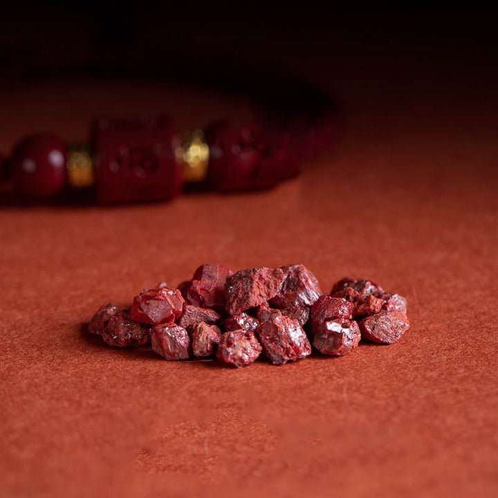 Buddha Stones Tibet Cinnabar Om Mani Padme Hum Engraved Blessing Braided Bracelet - image 7