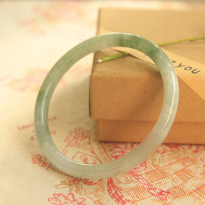 Buddha Stones Natural Jade Peace Healing Bangle Bracelet - image 1