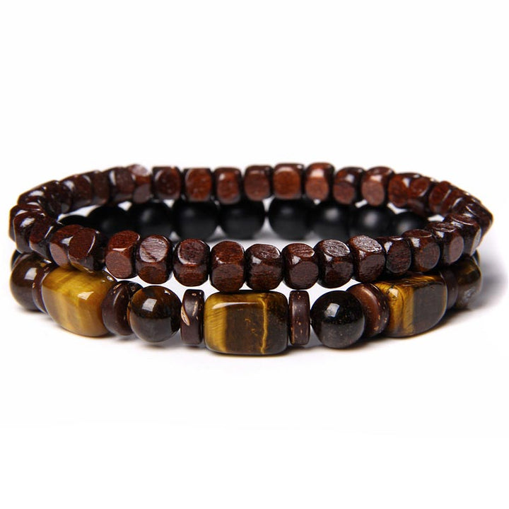 Buddha Stones Tiger Eye Frosted Stone Hematite Courage Bracelet - 1 - image 0
