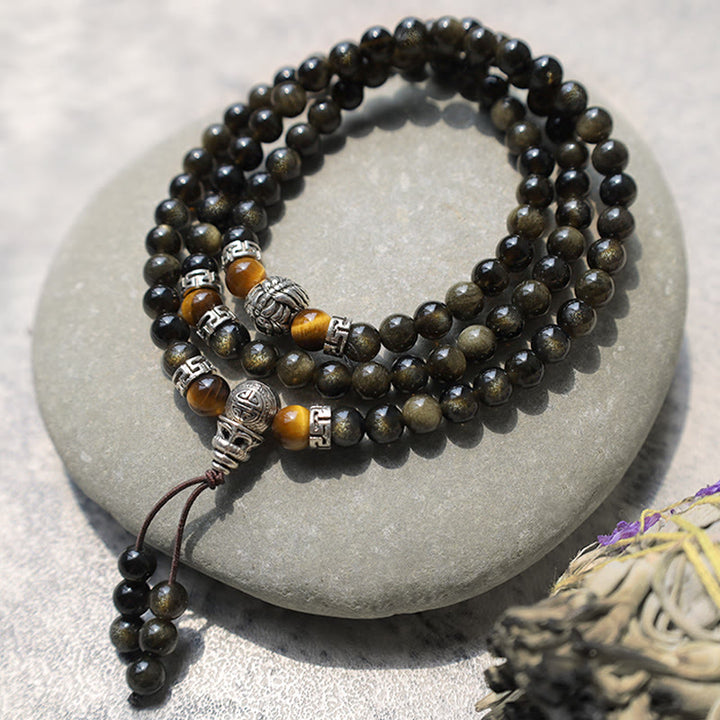 Golden Obsidian Energy Bracelet Necklace - image 0