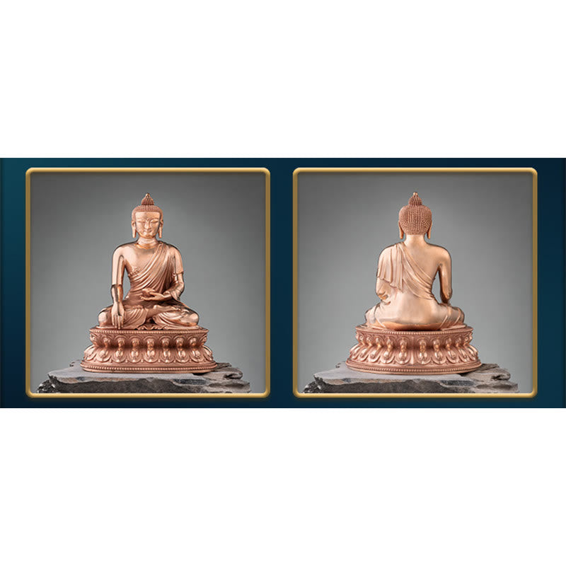 Buddha Stones Gautama Shakyamuni Buddha Figurine Serenity Copper Statue Home Decoration - image 14