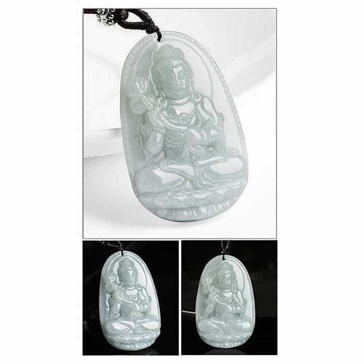 Buddha Stones Chinese Zodiac Natal Buddha Jade Wealth Prosperity Necklace Pendant - image 11