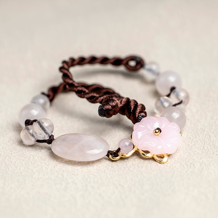 The Flower of Love Pink Crystal Soothing Anklet - image 5