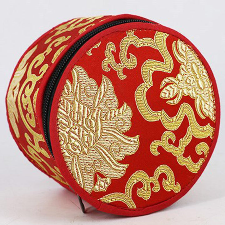 Buddha Stones Tibetan Singing Bowl Storage Bag with Zipper Closure Decoration - image 2