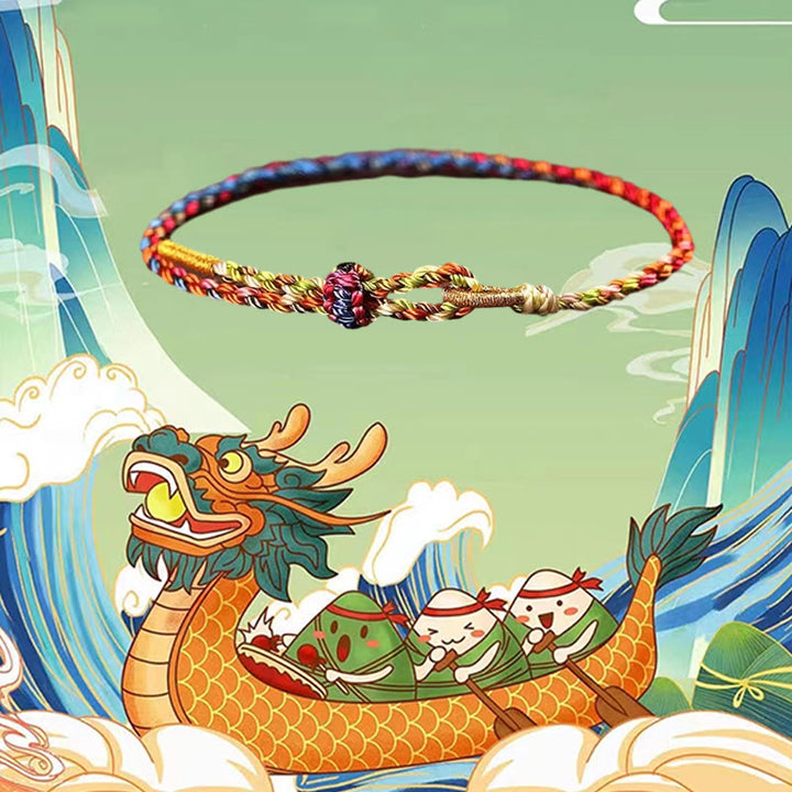 Buddha Stones Handcrafted Luck Colorful Rope Child Adult Bracelet - image 5