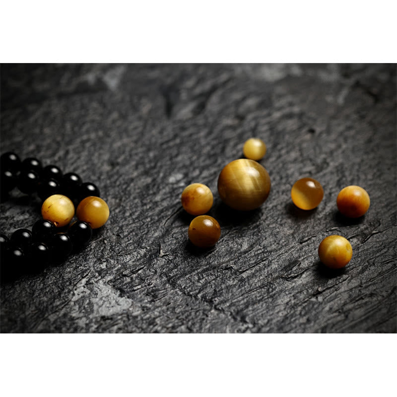 Buddha Stones Tibetan 108 Mala Beads Black Onyx Tiger Eye Beads Nine Palaces Bagua Protection Bracelet - image 15