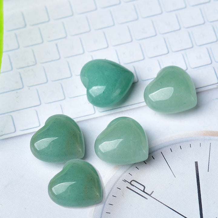 Natural Amethyst Tiger's Eye Stone Love Decoration - Green Aventurine*5pcs - image 7