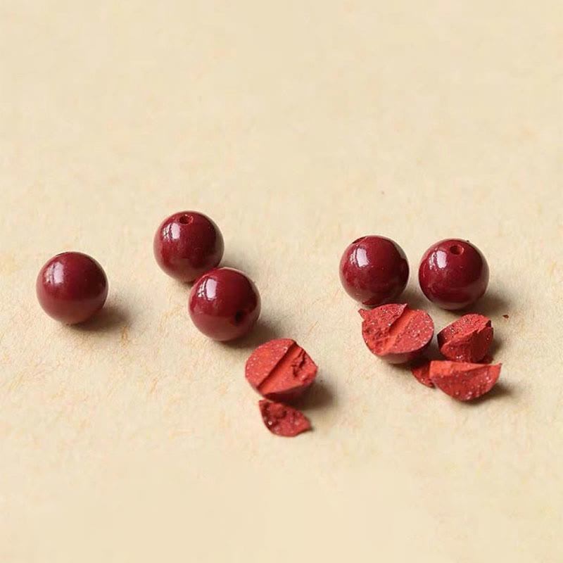 Buddha Stones Natural Lucky Cinnabar Bead Blessing String Bracelet Anklet - image 21