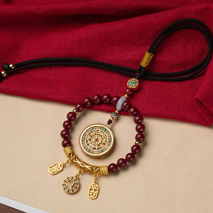 Buddha Stones Natural Cinnabar Wish Ruyi Peace Blessing Car Hanging Decoration - image 12